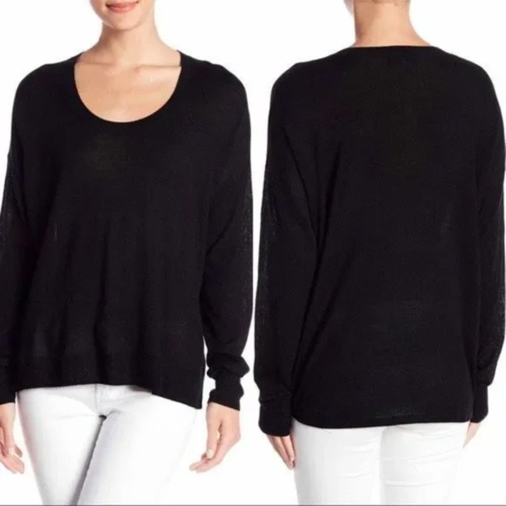 Madewell Southstar Black Merino Wool Blend Sweater Size X-Small